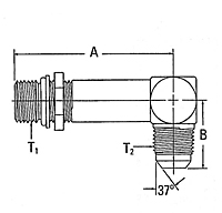 206209 SAE O-Ring Boss to 37º Flare